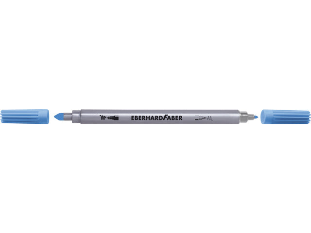 Viltstiften Eberhard Faber duo 0,8+1-3mm assorti etui à 10stuks
