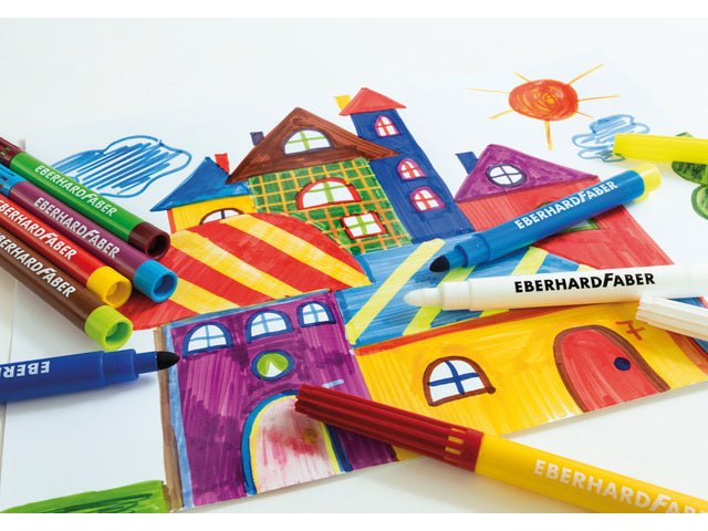 Viltstift Eberhard Faber magische marker 9 kleuren en 1 tovermarker