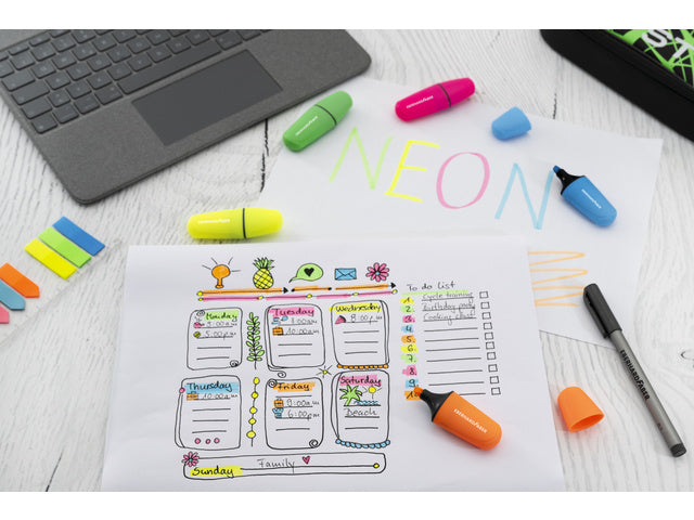 Textmarker Eberhard Faber Mini-Neon-Etui 6 Stück