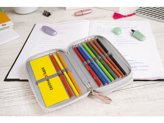 Etui Eberhard Faber gevuld 24 delig, 2 laags rosé goud Double Decker rosé goud glans 24 stuks