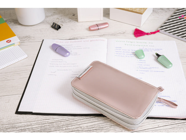 Etui Eberhard Faber gevuld 24 delig, 2 laags rosé goud Double Decker rosé goud glans 24 stuks