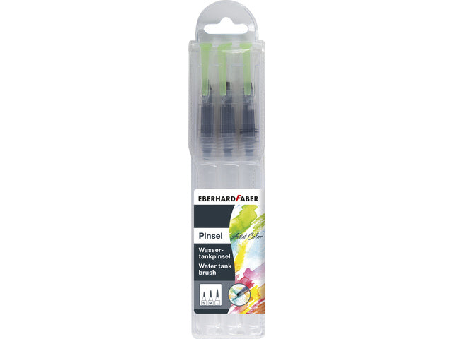 Waterpenseelset Eberhard Faber 3 maten s, m, l