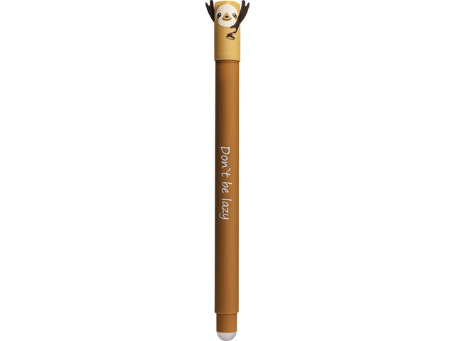 Gelpen Eberhard Faber Animal Erase-It Luiaard schrijfkleur: blauw Tekst: Wees niet lui