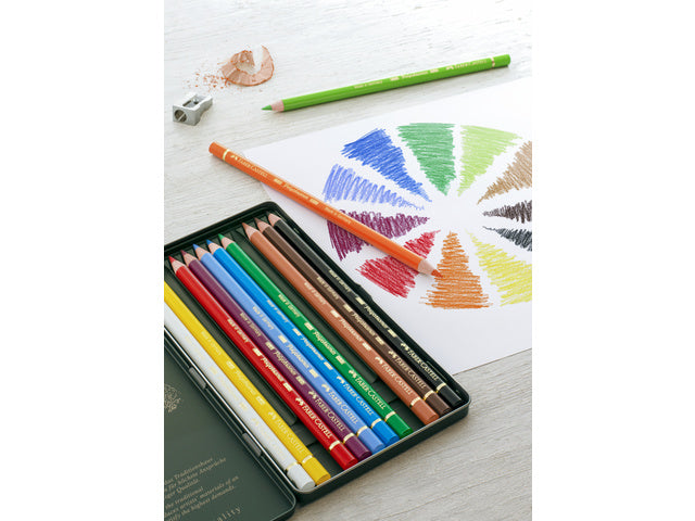Kleurpotlood Faber-Castell Polychromos 3,8mm kerndikte etui à 12 stuks