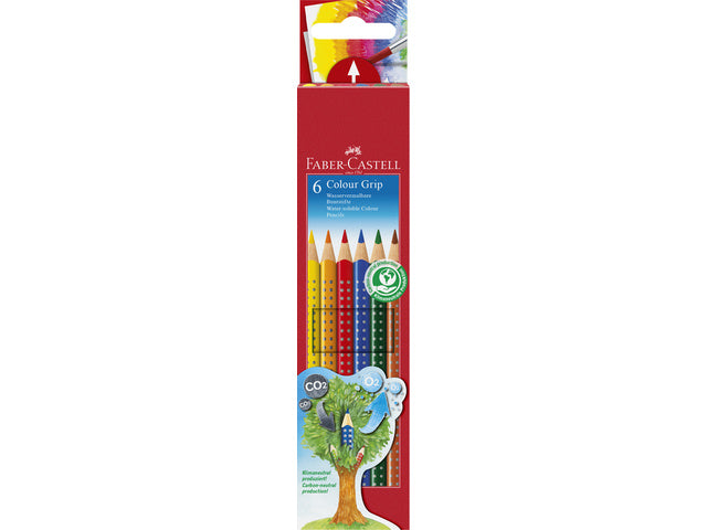 Kleurpotlood Faber-Castell Color Grip 2001 behuizing etui a 6 stuks