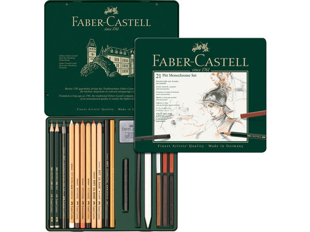 Pitt Monochrome Set Faber-Castell 21-teilig mittel