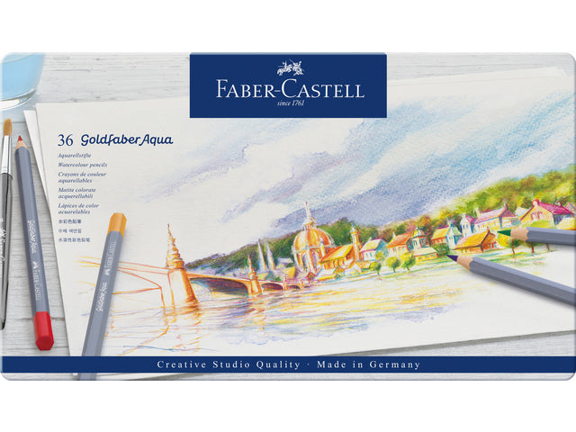 Aquarelkleurpotlood Faber-Castell Goldfaber etui 36 stuks