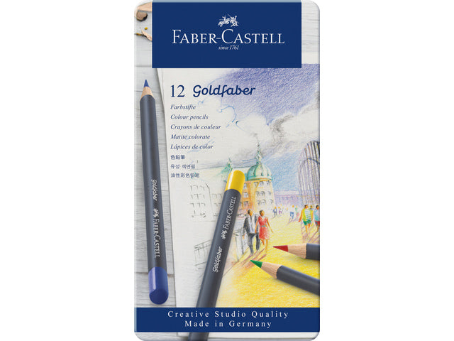 Buntes Faber-Castell Goldfaber-Etui mit 12 Stück