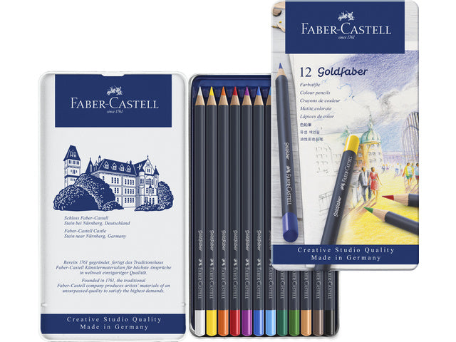 Buntes Faber-Castell Goldfaber-Etui mit 12 Stück