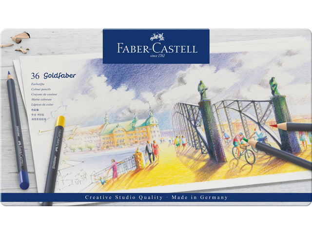 Buntes Faber-Castell Goldfaber-Etui mit 36 ​​Stück