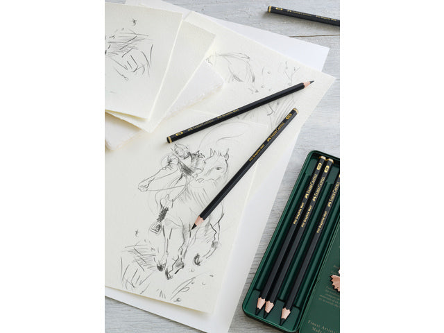 Grafietpotlood Faber-Castell Pitt Mat Etui a 6 stuks