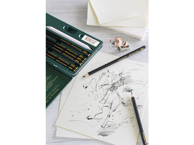 Grafietpotlood Faber-Castell Pitt Mat Etui set 11 stuks
