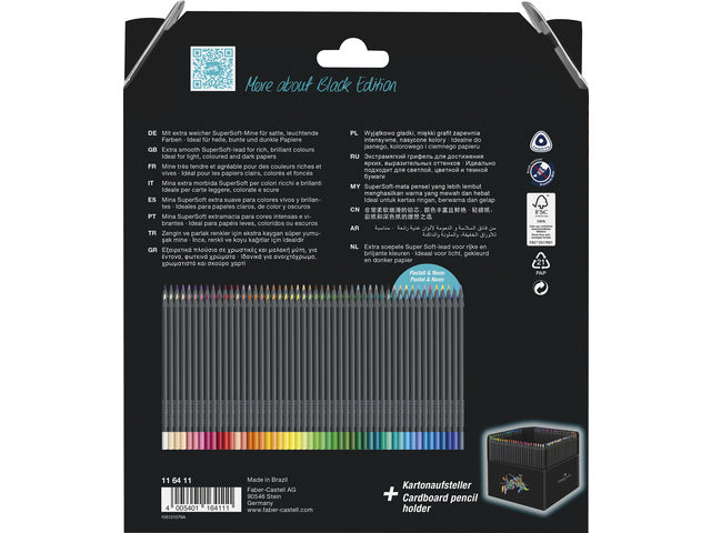 Kleurpotlood Faber-Castell Black Edition 100 stuks in kartonnen etui