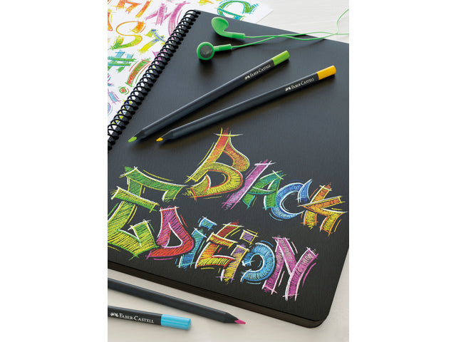 Kleurpotloden Faber-Castell Black Edition in elektronische verpakking á 12 stuks