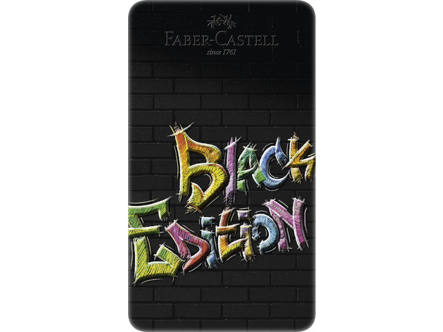 Farbenfrohes Faber-Castell Black Edition 12 Stück im Bliketui