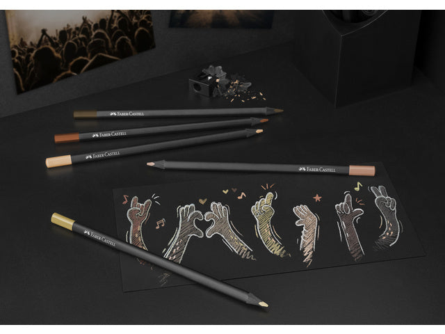 Kleurpotlood Faber-Castell Black Edition 12 Stück Huidskleurtinten in Kartonetui