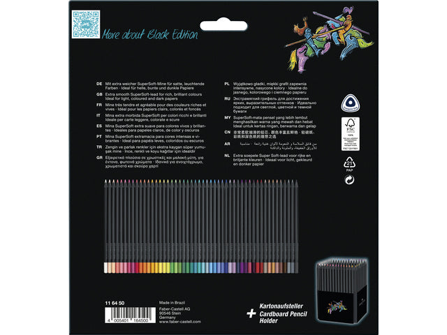 Kleurpotlood Faber-Castell Black Edition 50stuks in kartonnen etui
