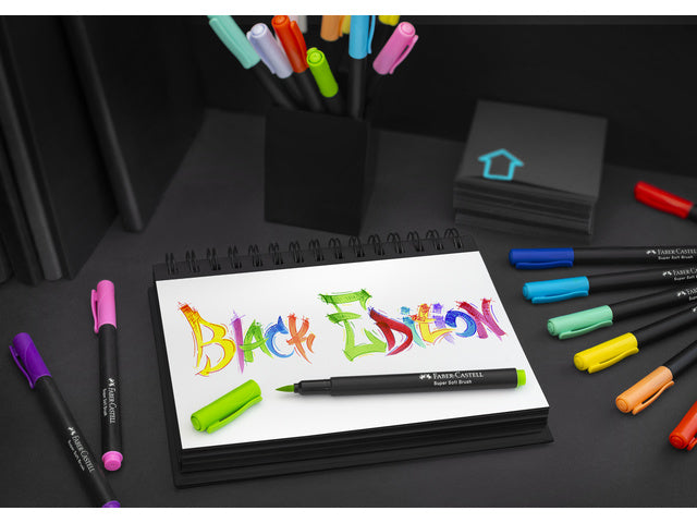 Brushpen Faber-Castell Black Edition 20 stuks in kartonnen etui