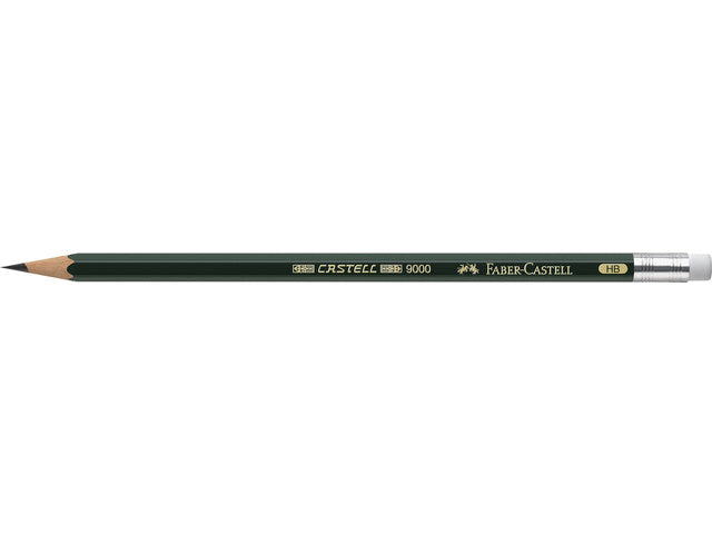 Potlood Faber-Castell 9000 HB met gom