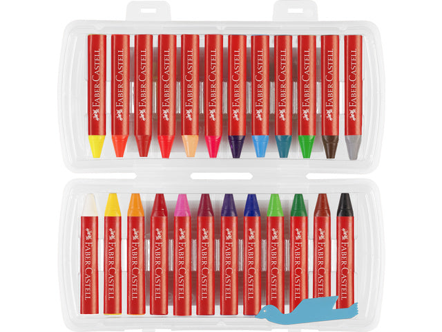 Waskrijt Faber-Castell Jumbo in opbergdoos á 24 stuks
