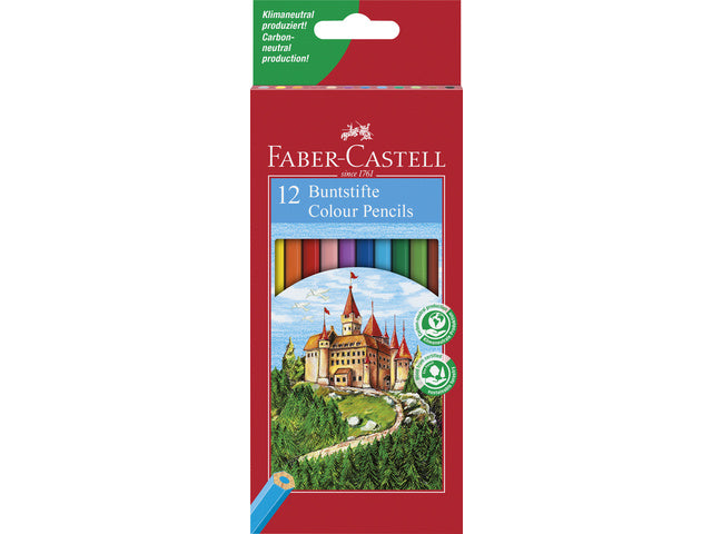 Kleurpotloden Faber-Castell zeskantig in elektronische etui a 12st.