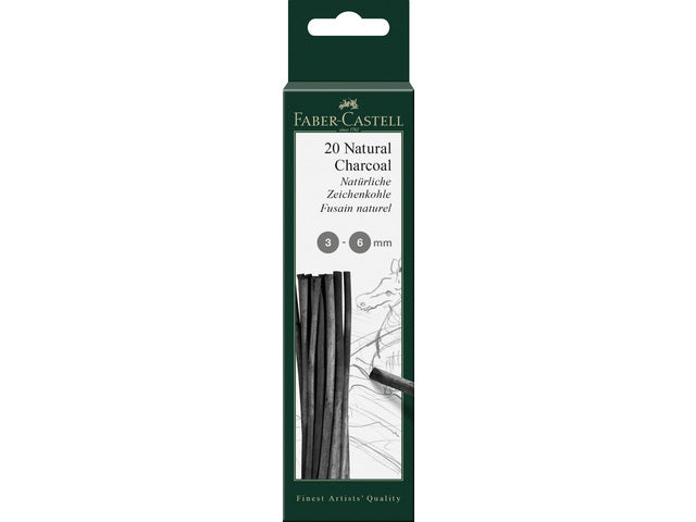 Houtskool Faber-Castell Pitt Monochroom 3-6 mm op blister