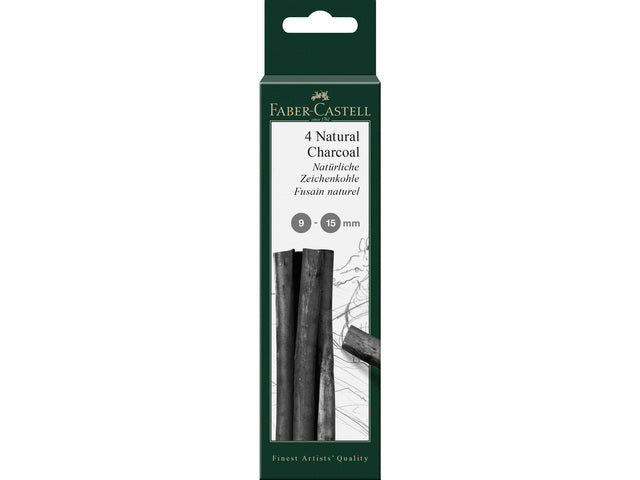 Houtskool Faber-Castell Pitt Monochroom 9-15 mm op blister