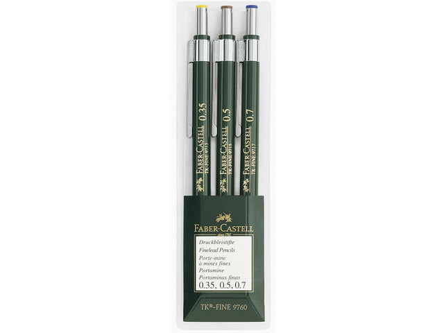 Vulpotlood Faber-Castell TK-Fijn 9760 3-delig set