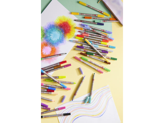 viltstiften Faber-Castell Duo etui met 10 stuks