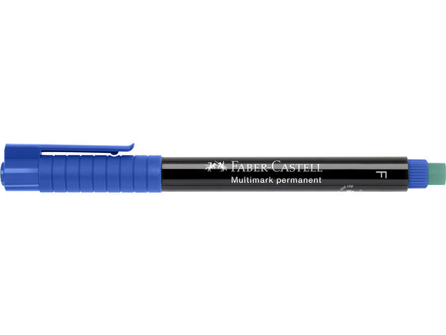 Marker Faber-Castell Multimark permanent F blauw