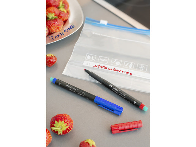Marker Faber-Castell Multimark permanent M rot