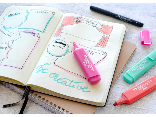 Textmarker Faber-Castell 1546, Etui mit 8 Stück, sortiert in Pastell