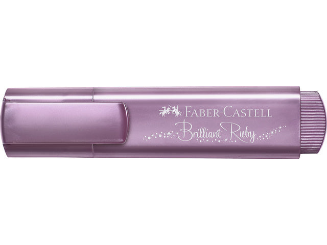 Tekstmarker Faber-Castel Metallic robijn