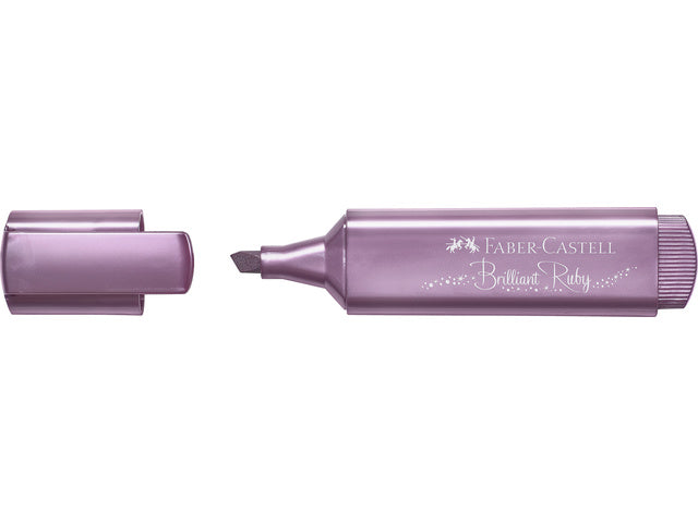 Tekstmarker Faber-Castel Metallic robijn