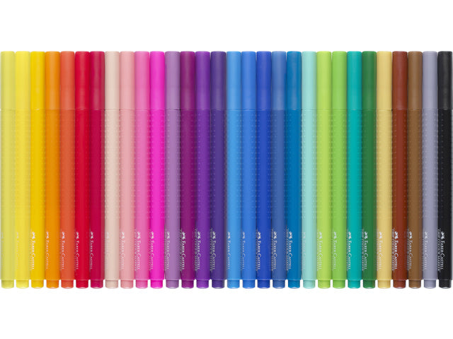 Viltstiften Faber-Castell Grip 30x ass. Kleuren