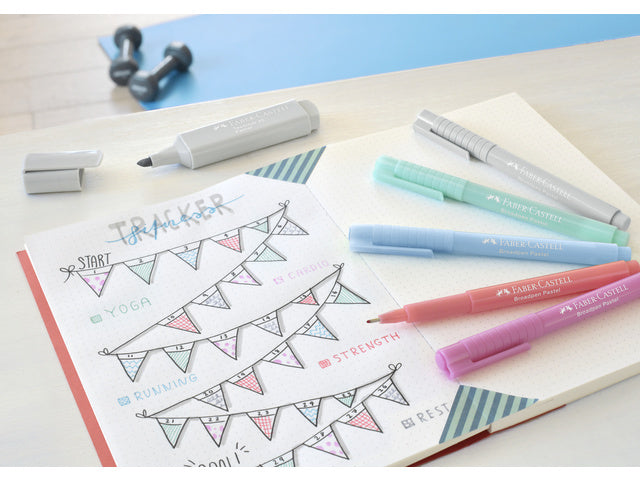 Fineliner Faber-Castell Broadpen Pastel 0,8mm grijs