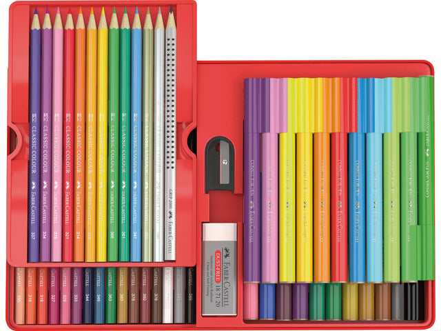 Postkartenset Faber-Castell 53-teilig aus Metall