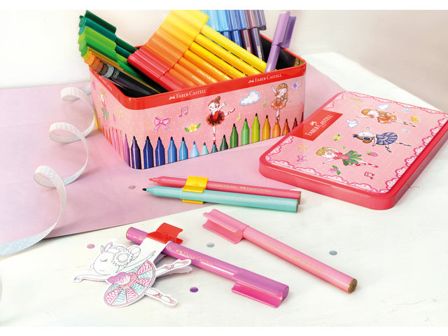 viltstift Faber-Castell Connector 33 stuks in ballerina blik