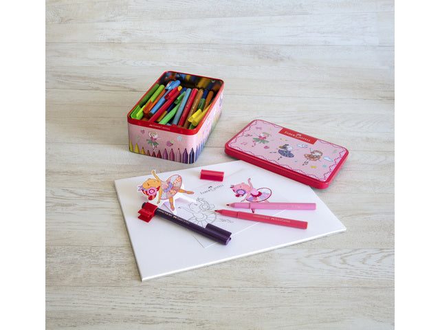 viltstift Faber-Castell Connector 33 stuks in ballerina blik