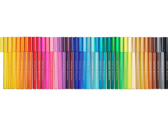 Viltstiften Faber-Castell Connector in reiskoffer, inhoud 46 stuks