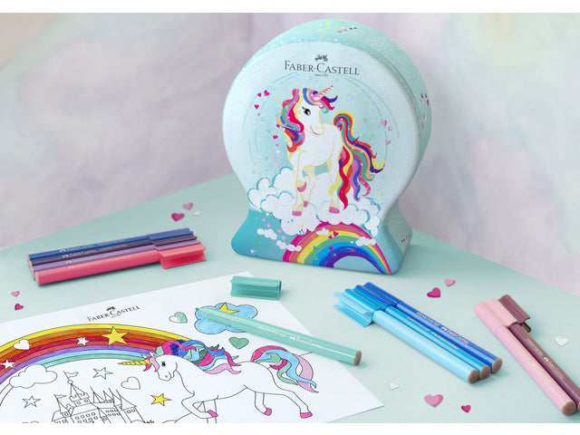 Viltstift Faber-Castell Connector Sneeuwbol Eenhoorn 33 stuks assorti