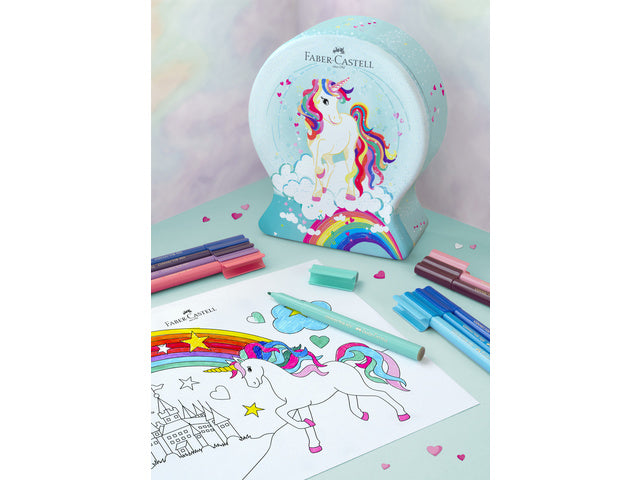 Viltstift Faber-Castell Connector Sneeuwbol Eenhoorn 33 stuks assorti