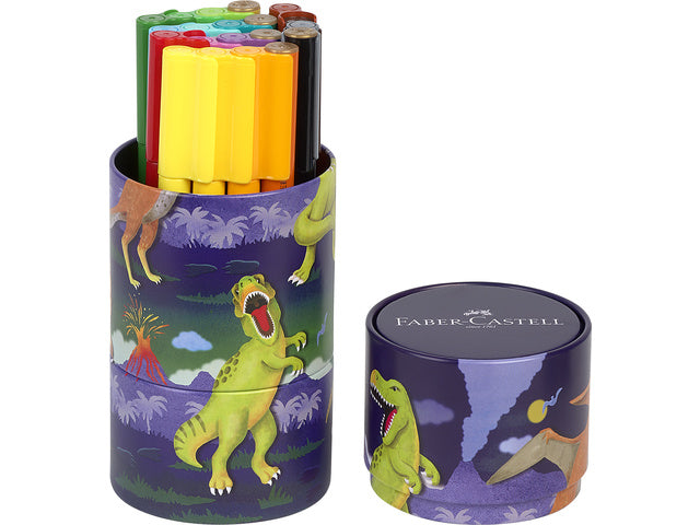 Viltstift Faber-Castell Connector Dino 20 stuks in draaiblik