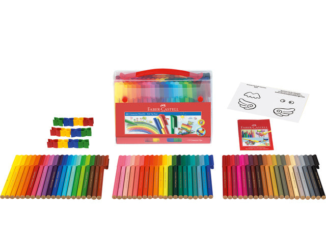 viltstiften Faber-Castell Connector koffer viltstiften 60 stuks