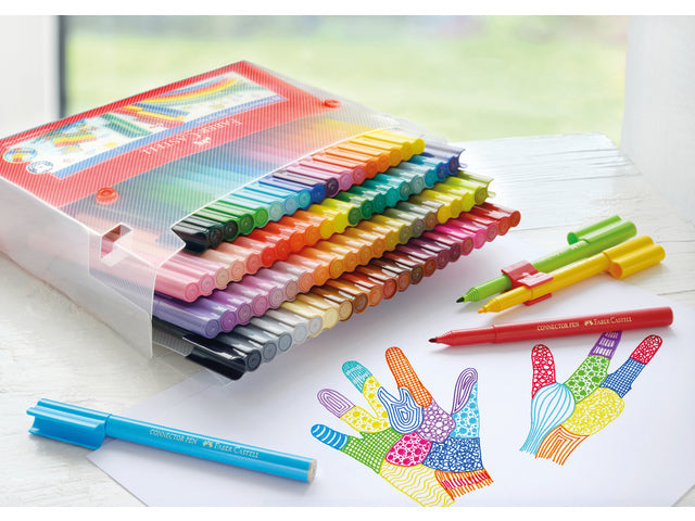 cadeauset Faber-Castell Connector koffer vilstiften 80 stuks