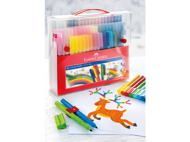 cadeauset Faber-Castell Connector koffer vilstiften 80 stuks