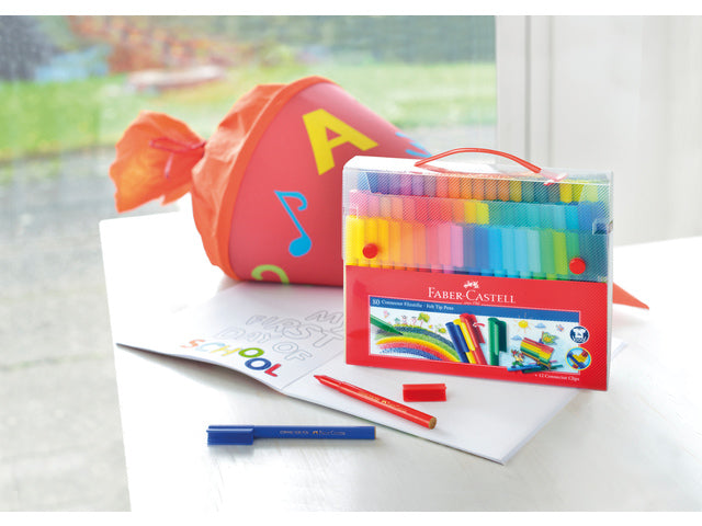 cadeauset Faber-Castell Connector koffer vilstiften 80 stuks