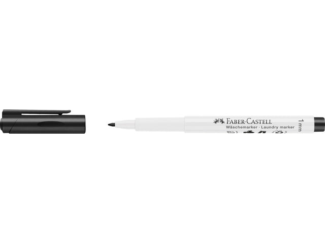 Wasmarkeerstift Faber-Castell zwart ronde punt