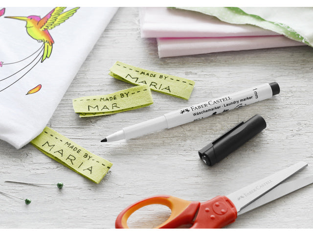 Wasmarkeerstift Faber-Castell schwarz runder Punt