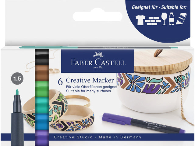 Creatief marker Faber-Castell Fairy Forest set van 6 stuks